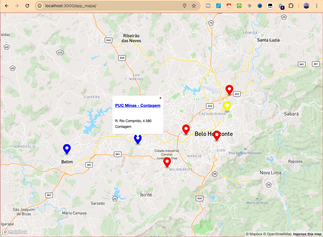 Mapa com Mapbox